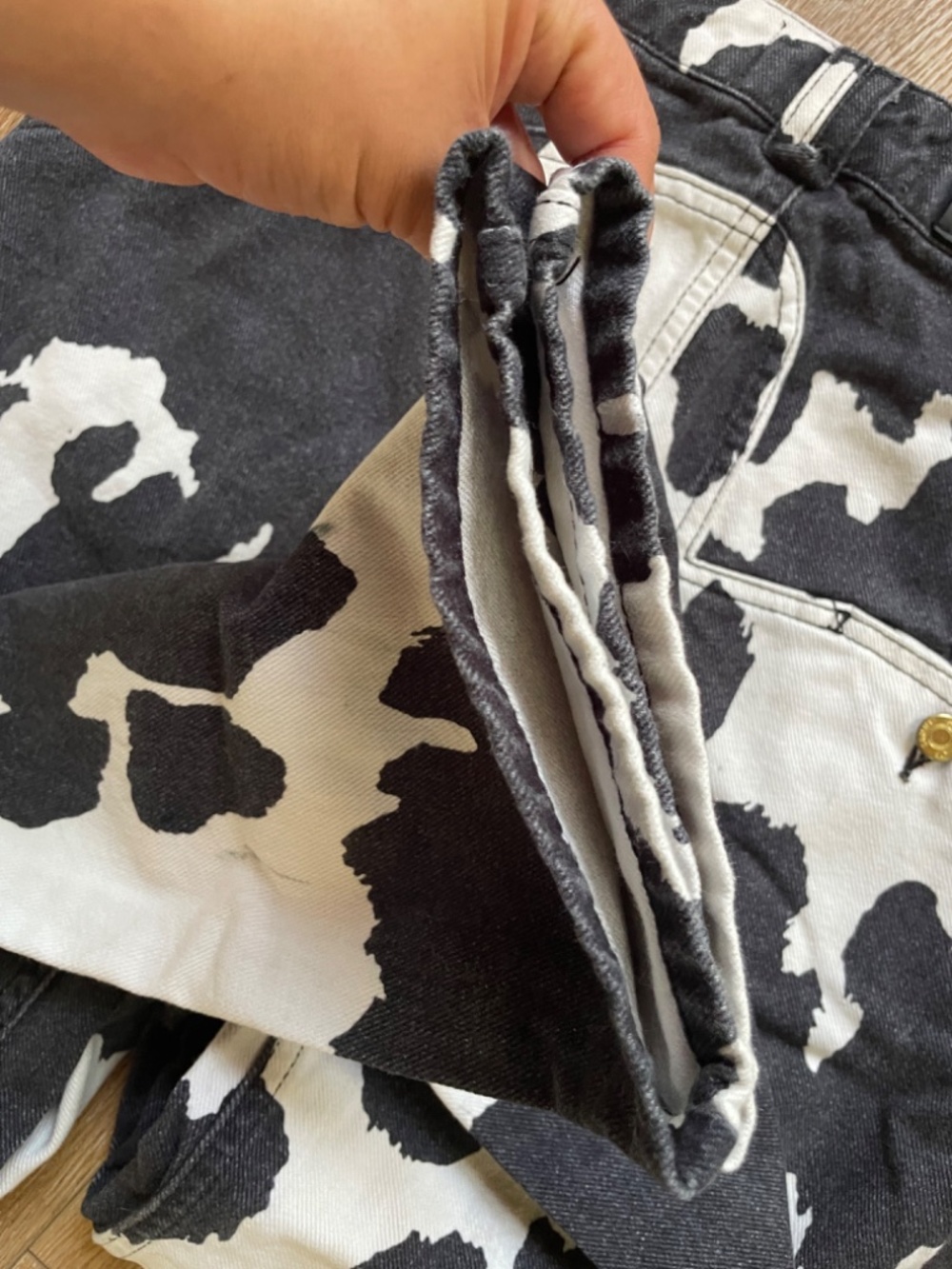 House Of Sunny Jessie Jean – Cow Print Denim Size 4 - Picture 14 of 14